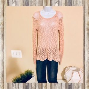 FREE WITH BUNDLE Roxy Pink & White Knit Sweater
